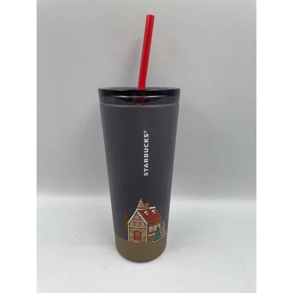 New 2025 Starbucks Christmas Holiday Gingerbread House Man Bear Tumbler 16OZ
